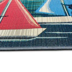 Kirklands Home Sailboat Dogs Indoor/Outdoor Accent Rug Outlet