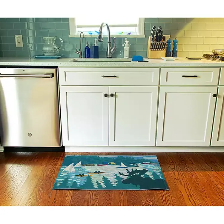 Kirklands Home Sailboat Indoor/Outdoor Rug, 2x3 Clearance
