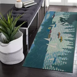Kirklands Home Sailboat Lake Indoor/Outdoor Runner, 1x4 Outlet
