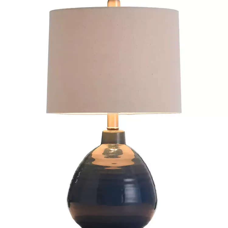 Kirklands Home Sailor Blue Ceramic Table Lamp Tan Discount