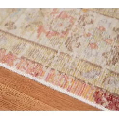 Kirklands Home Salmon Vintage Border Area Rug, 8x11 Pink New