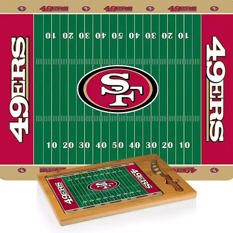 Kirklands Home San Francisco 49ers Cutting Board & Knife Set New