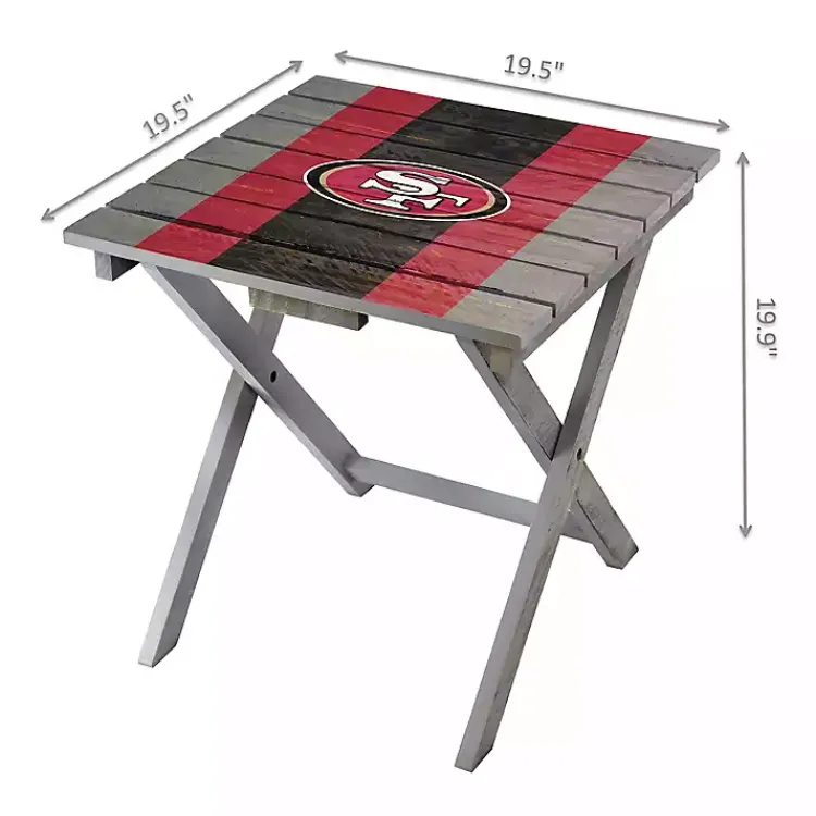 Kirklands Home San Francisco 49ers Folding Outdoor Table Brown