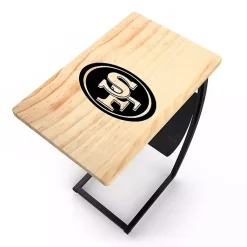 Kirklands Home San Francisco 49ers Wood C-Table Tan Clearance