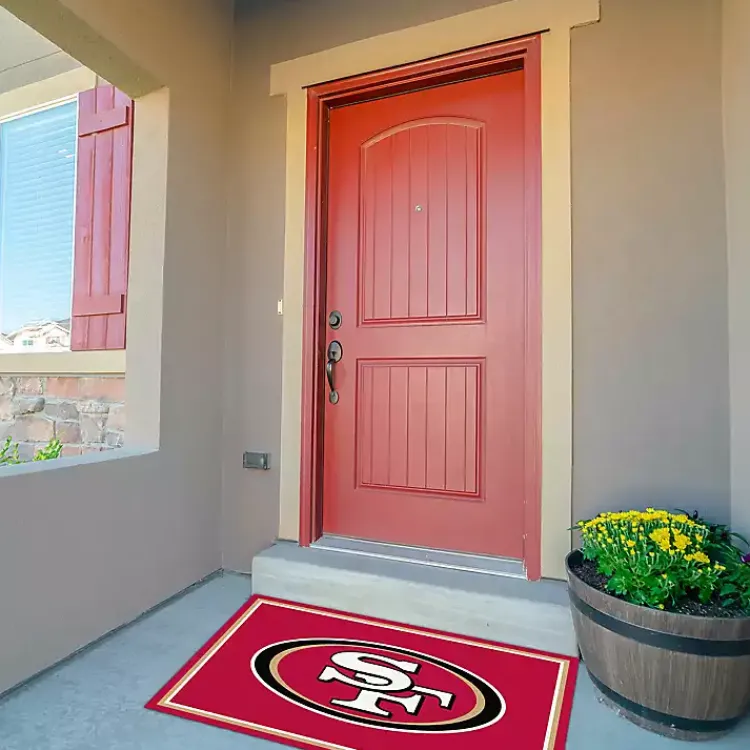 Kirklands Home San Fransisco 49ers Area Rug, 3x4 Red Online