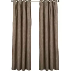 Kirklands Home Sand Box Pleated Single Curtain Panel, 84 in. Brown New