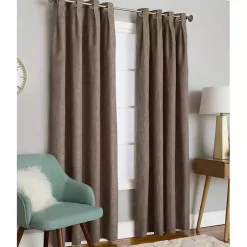 Kirklands Home Sand Box Pleated Single Curtain Panel, 84 in. Brown New