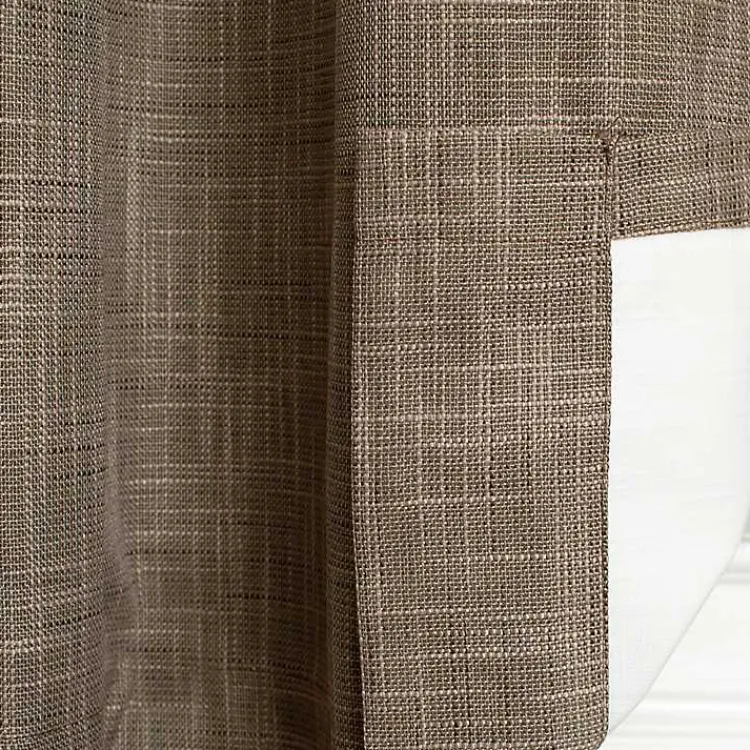 Kirklands Home Sand Box Pleated Single Curtain Panel, 84 in. Brown New