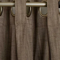 Kirklands Home Sand Box Pleated Single Curtain Panel, 84 in. Brown New