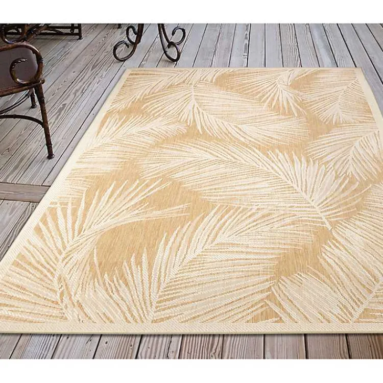 Kirklands Home Sand Cabo Palm Indoor/Outdoor Rug, 4x7 Clearance