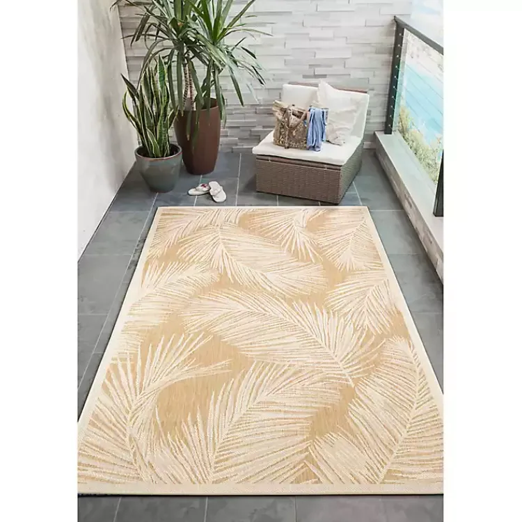 Kirklands Home Sand Cabo Palm Indoor/Outdoor Rug, 7x9 Outlet