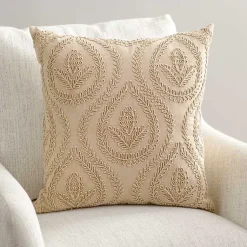 Pillows>Kirklands Home Sand Corded Medallion Pillow Tan