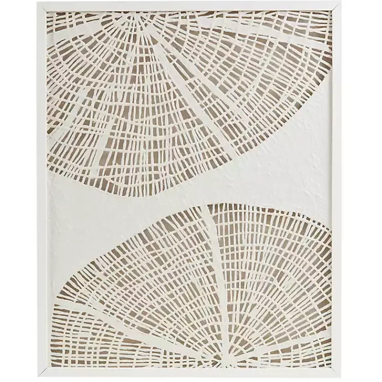 Kirklands Home Sand Dollar Rice Paper Shadowbox Wall Plaque White Discount