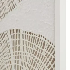 Kirklands Home Sand Dollar Rice Paper Shadowbox Wall Plaque White Discount