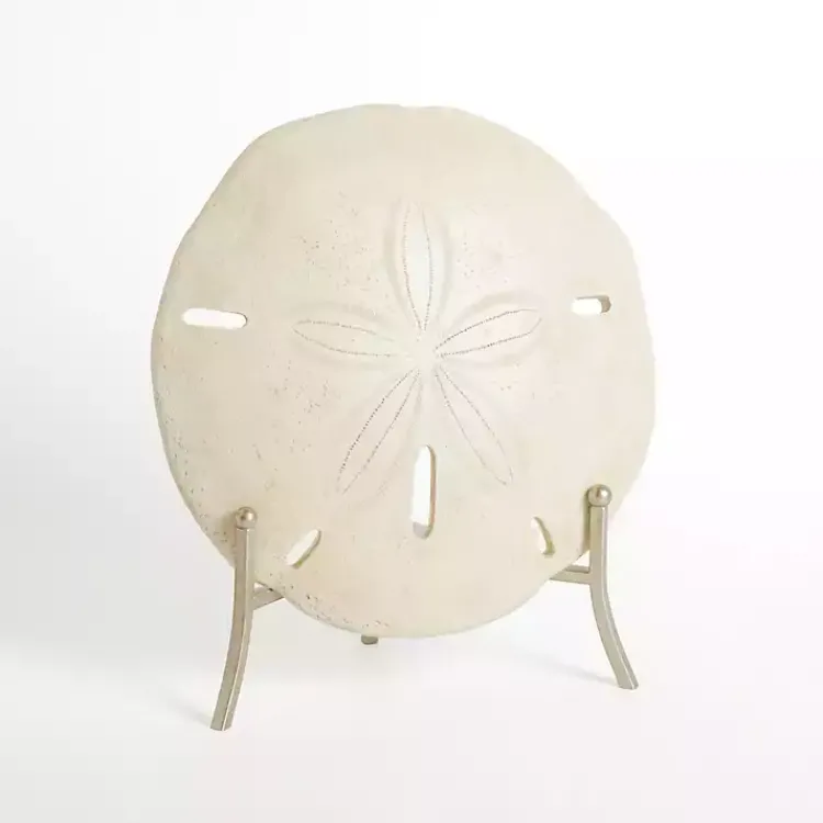 Statues & Figurines>Kirklands Home Sand Dollar Statue with Metal Sd Tan