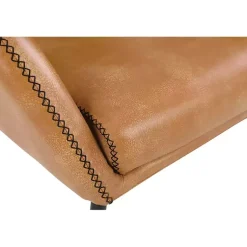Kirklands Home Sand Faux Leather Scoop Accent Chair Tan Outlet