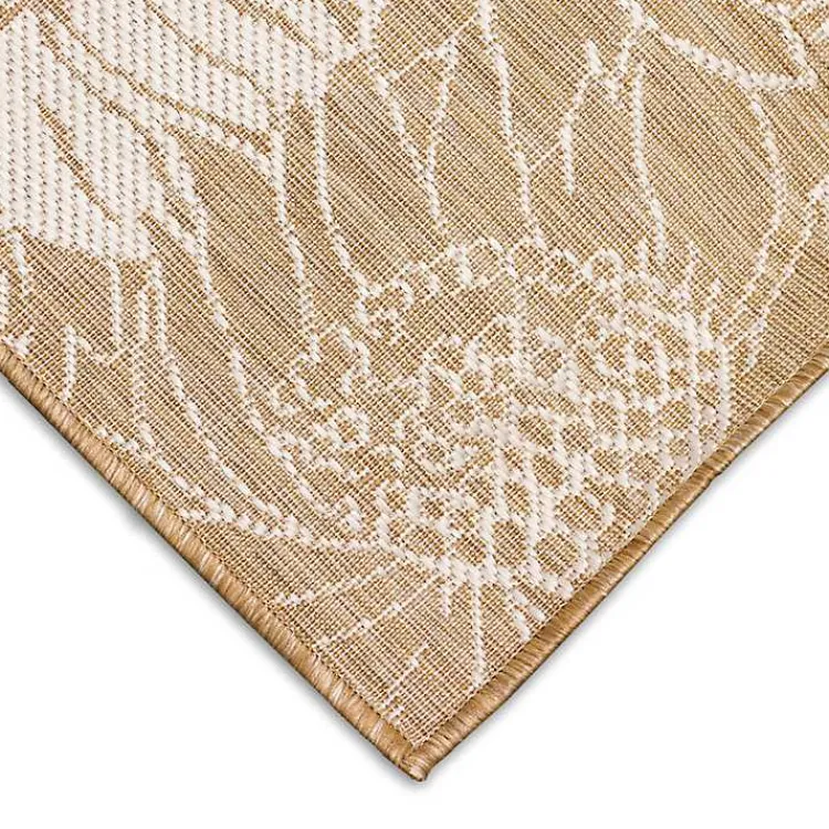 Kirklands Home Sand Floral Blooms Outdoor Area Rug, 7x9 Best