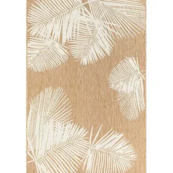 Kirklands Home Sand Forest Leaf Indoor/Outdoor Area Rug, 4x7 Best