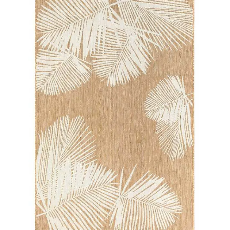Kirklands Home Sand Forest Leaf Indoor/Outdoor Area Rug, 4x7 Best