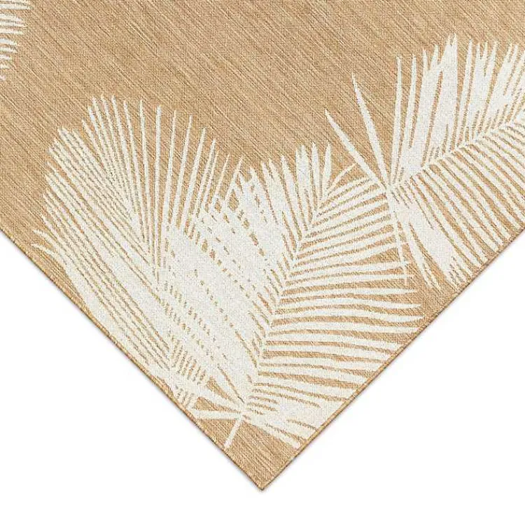 Kirklands Home Sand Forest Leaf Indoor/Outdoor Area Rug, 4x7 Best