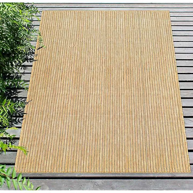 Kirklands Home Sand Intertwine Indoor/Outdoor Area Rug, 4x7 Tan Hot