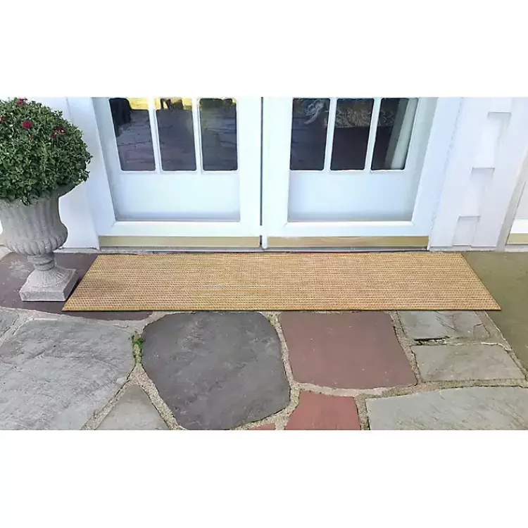 Kirklands Home Sand Intertwine Indoor/Outdoor Runner Tan