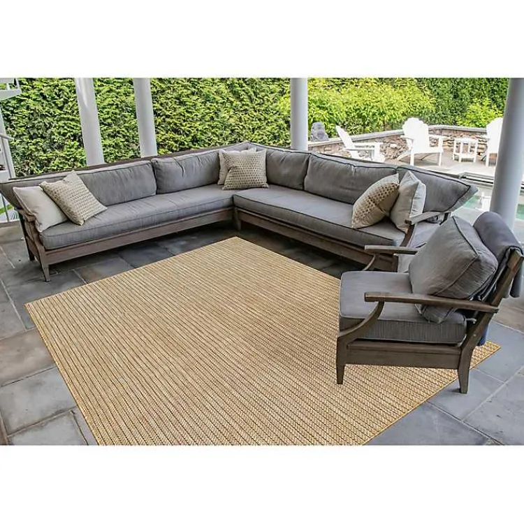 Kirklands Home Sand Intertwine Santal Indoor/Outdoor Rug, 6x9 Tan Sale