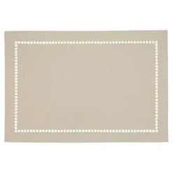 Kirklands Home Sand Laser-Cut Hemstitch Placemats, Set of 4 Ivory Discount