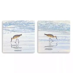 Kirklands Home Sandpiper Dreams Canvas Art Prints, Set of 2 Blue Sale