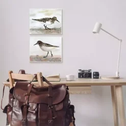Kirklands Home Sandpiper on Coast Framed 2pc Canvas Art Print Set Sale