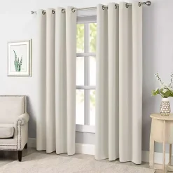 Kirklands Home Sandy Beige Blackout Curtain Panel Set, 108 in. Tan Clearance