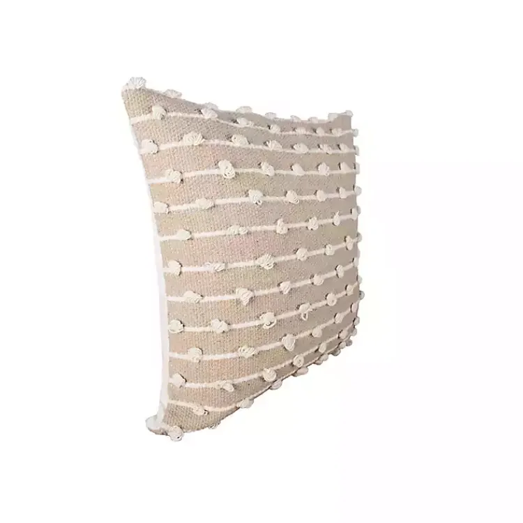 Pillows>Kirklands Home Sandy Beige Hand Knotted Decorative Throw Pillow