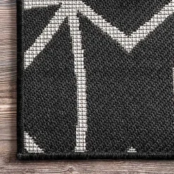 Kirklands Home Sanford Gray Geometric Shapes Outdoor Rug, 8x10 Clearance