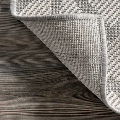 Kirklands Home Sanford Light Geometric Outdoor Rug, 5x8 Gray Clearance