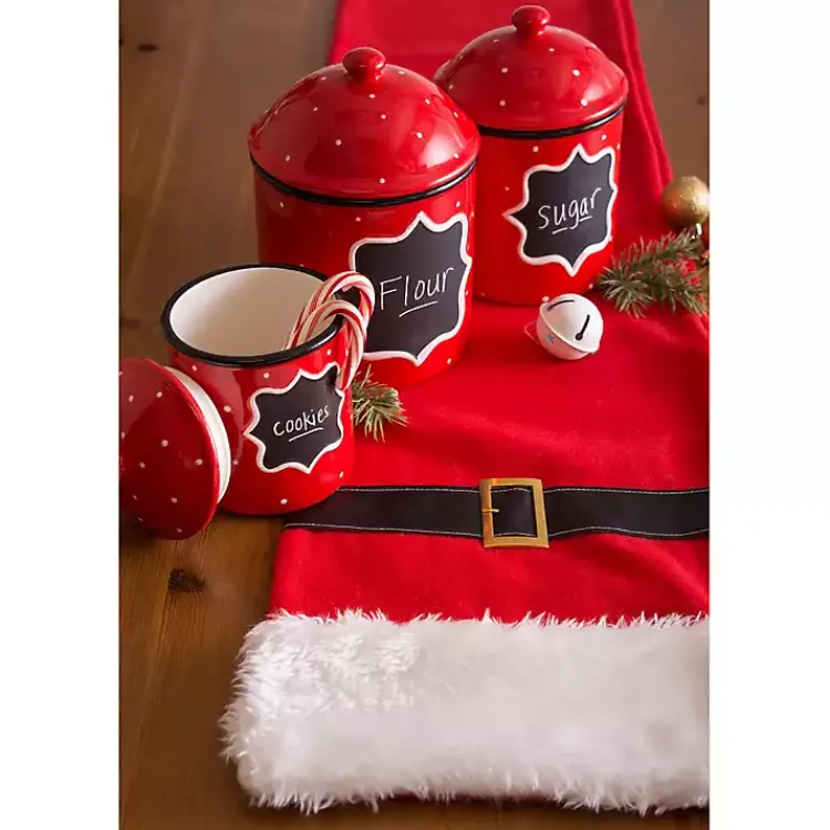 Christmas Dining & Entertaining>Kirklands Home Santa Belt Table Runner Red