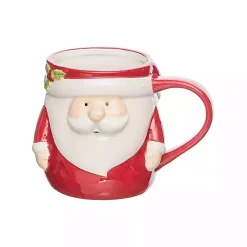 Christmas Dining & Entertaining>Kirklands Home Santa Claus and Snowman Christmas Mugs, Set of 2