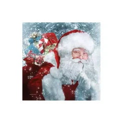 Christmas Art & Wall Decor>Kirklands Home Santa Gifts & Snowflakes Canvas Print, 40x40 in.