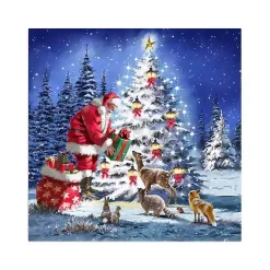 Christmas Art & Wall Decor>Kirklands Home Santa Giving Gifts Canvas Art Print
