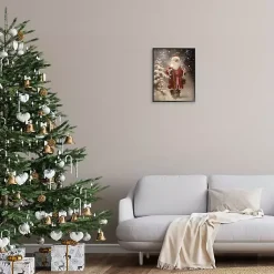 Christmas Art & Wall Decor>Kirklands Home Santa in Snowy Night Framed Art Print