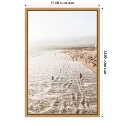 Kirklands Home Santa Monica Beach Framed Canvas Art Print New