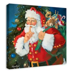 Christmas Art & Wall Decor>Kirklands Home Santa Shhh Canvas Art Print