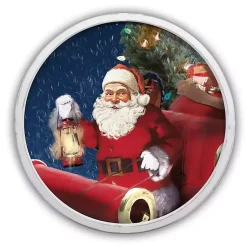 Christmas Art & Wall Decor>Kirklands Home Santa Sleigh White Framed Art Print