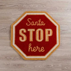 Kirklands Home Santa Stop Here Christmas Doormat