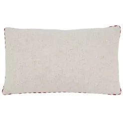 Christmas Pillows>Kirklands Home Santa Truck and Trailer Lumbar Pillow Multi