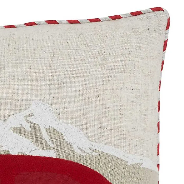 Christmas Pillows>Kirklands Home Santa with Truck and Trailer Pillow