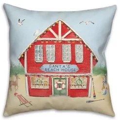Outdoor Christmas Decorations>Kirklands Home Santa's Beach House Indoor/Outdoor Pillow
