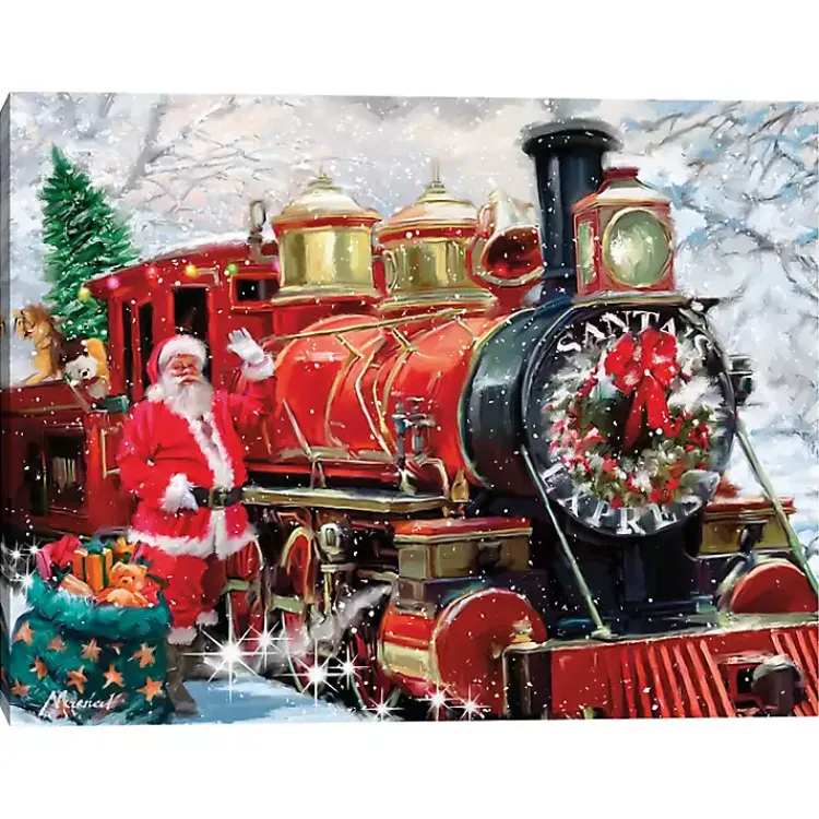 Christmas Art & Wall Decor>Kirklands Home Santa's Express Canvas Art Print