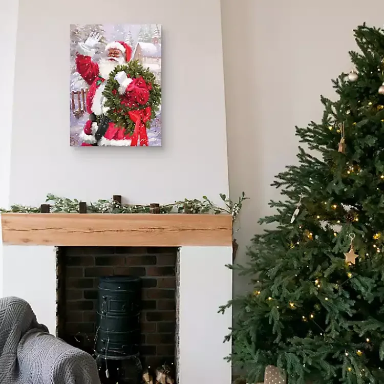 Christmas Art & Wall Decor>Kirklands Home Santa's Greetings Canvas Art Print