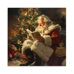 Christmas Art & Wall Decor>Kirklands Home Santa's Stories Canvas Art Print, 30x30 in.