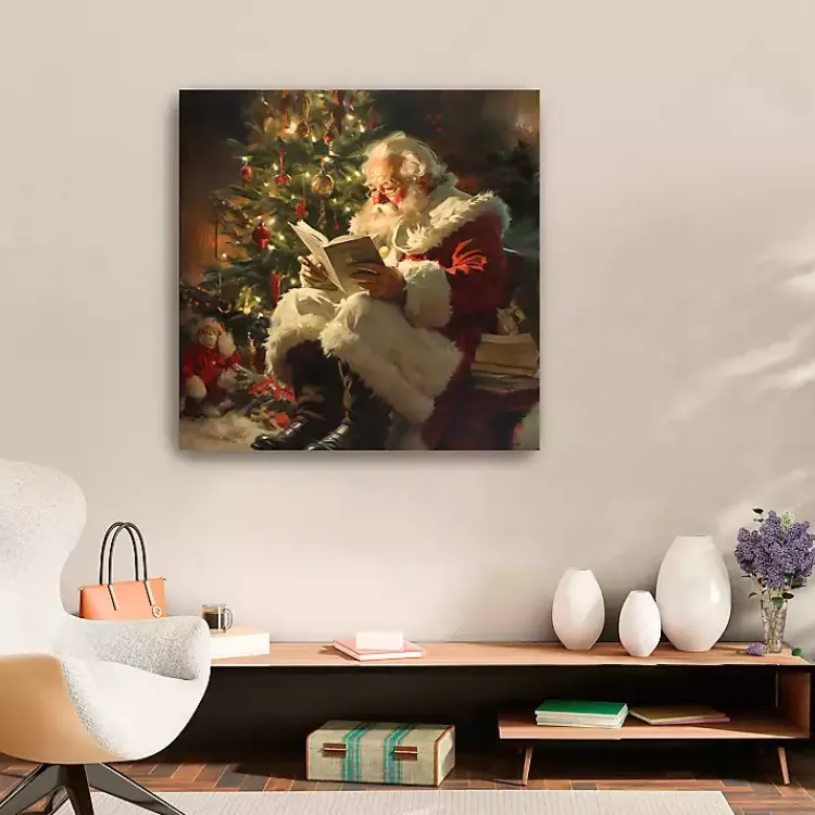 Christmas Art & Wall Decor>Kirklands Home Santa's Stories Canvas Art Print, 30x30 in.